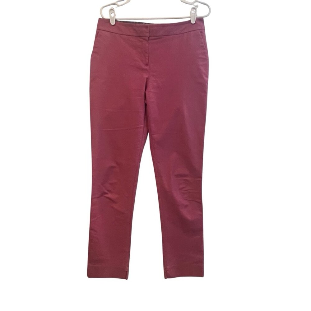 Boden Women’s Straight pants Cotton Pink Size 8L Stretch Zipper Pockets